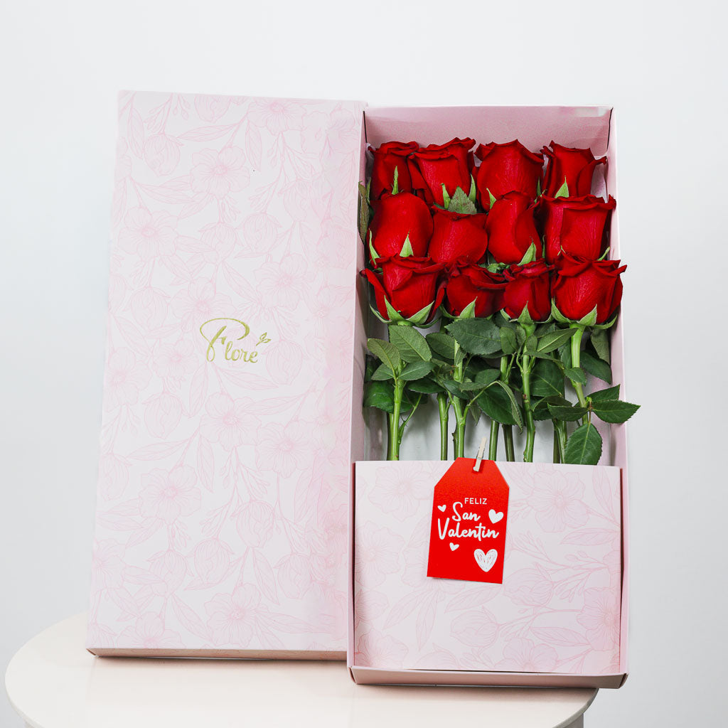 Caja de Rosas Rojas
