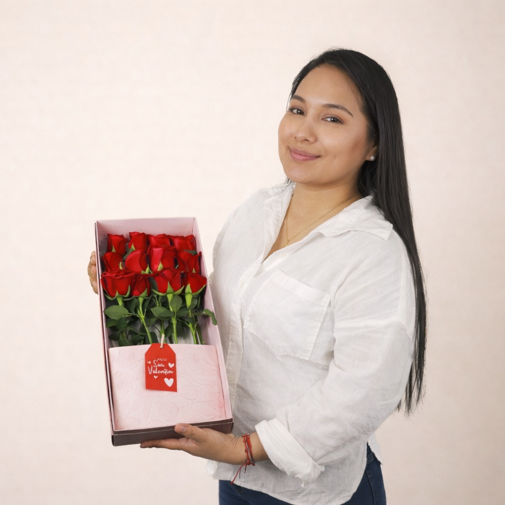 Caja de Rosas Rojas