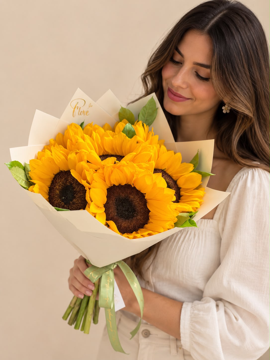 Mini buchón girasol